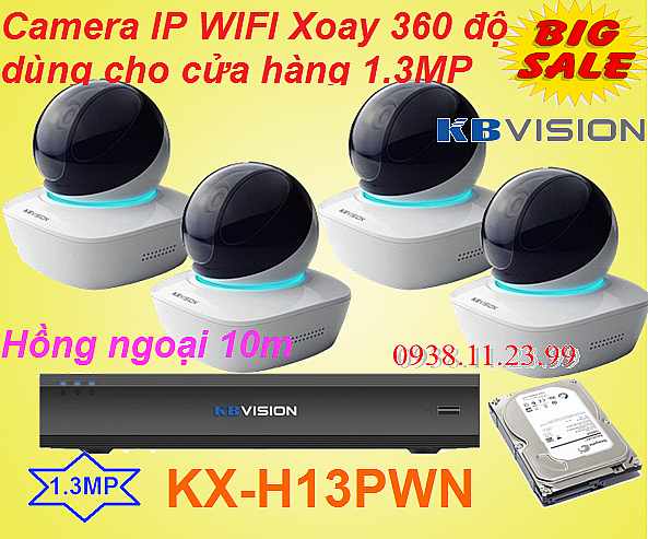 Lắp đặt camera tân phú Camera Quan Sát IP WIFI xoay 360 độ dùng cho cửa hàng